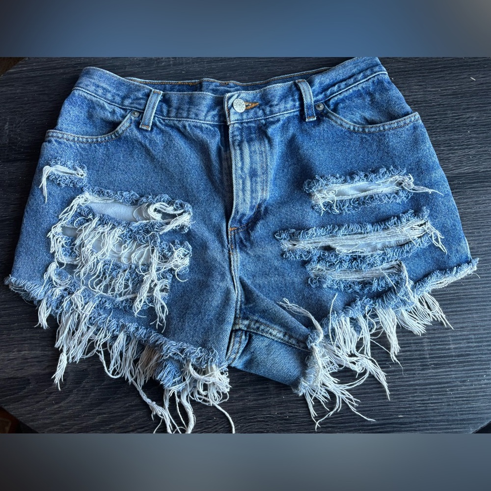 Faded Glory Women's Ultra Distressed Blue Jean Shorts